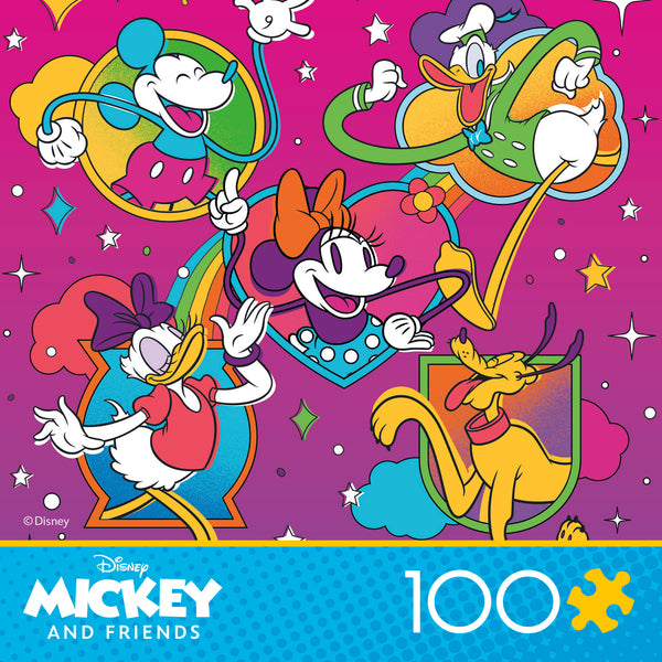 Kids 100 Piece Puzzle - Mickey Positive Vibes