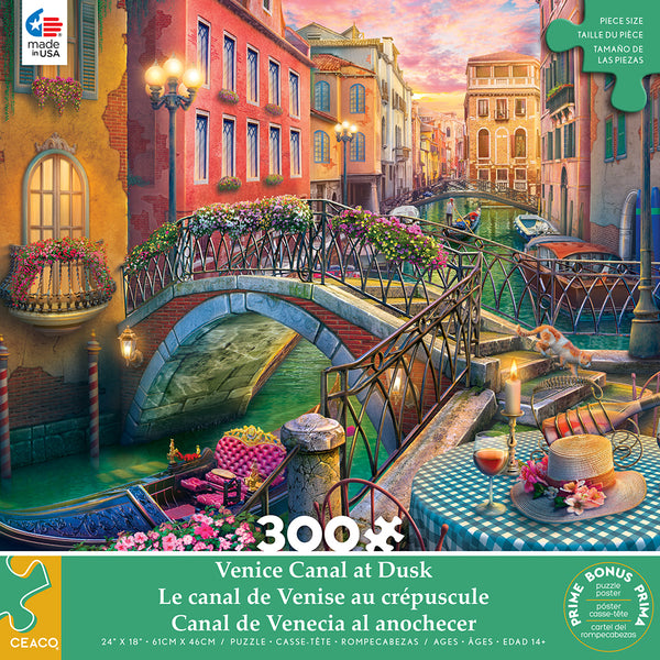 Venice Canal at Dusk - 300 Piece Puzzle