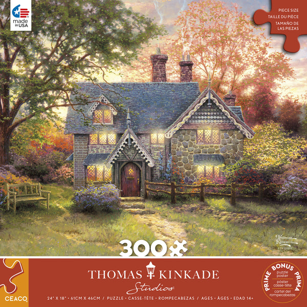 Thomas Kinkade- Gingerbread Cottage - 300 Piece Puzzle