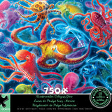 Underwater Octopus- 750 Piece Glow-in-the-Dark Puzzle