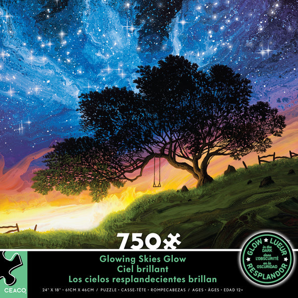 Glowing Skies- 750 Piece Glow-in-the-Dark Puzzle