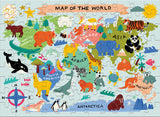 Kids 100 Piece Puzzle - Animal Map - 100 Piece Puzzle