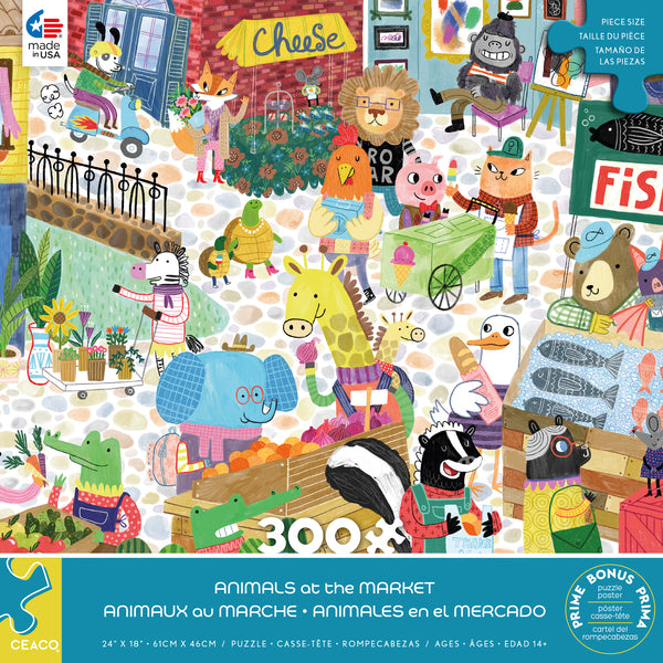 Animals at the Market - 300 Piece Puzzle