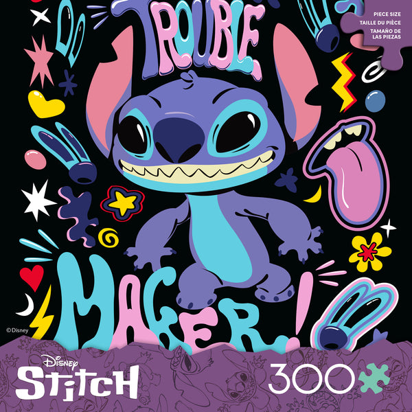 Disney 300 Oversized Pieces - Stitch Troublemaker - 300 Piece Puzzle