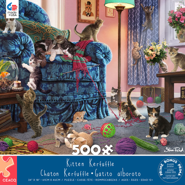 Paws Gone Wild - Kitten Kerfuffle - 500 Piece Puzzle