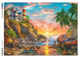 EZ 2 Hold - Ocean Fishing at Sunrise- 500 Oversized Piece Puzzle
