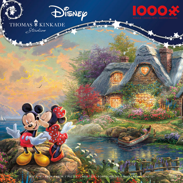 Thomas Kinkade Disney - Mickey and Minnie Sweetheart Cove - 1000 Piece Puzzle