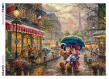 Thomas Kinkade Disney - Mickey and Minnie in Paris - 1000 Piece Puzzle