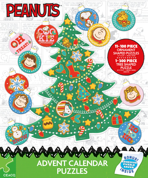 Peanuts 12 Days of Christmas Advent Calendar - 12 puzzle set