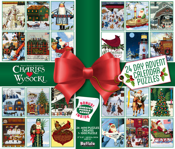 Charles Wysocki 24-day Advent Calendar - 24 puzzle set