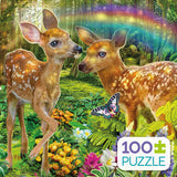 Kids 100 Piece Puzzle - Deer Harmony - 100 Piece Puzzle